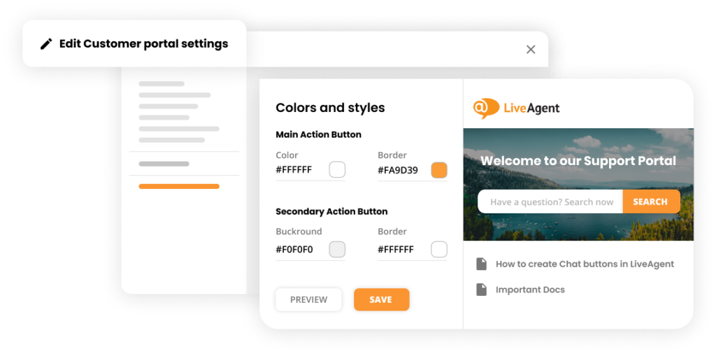 Personalizzazione della base di conoscenze nel software del portale clienti - LiveAgent