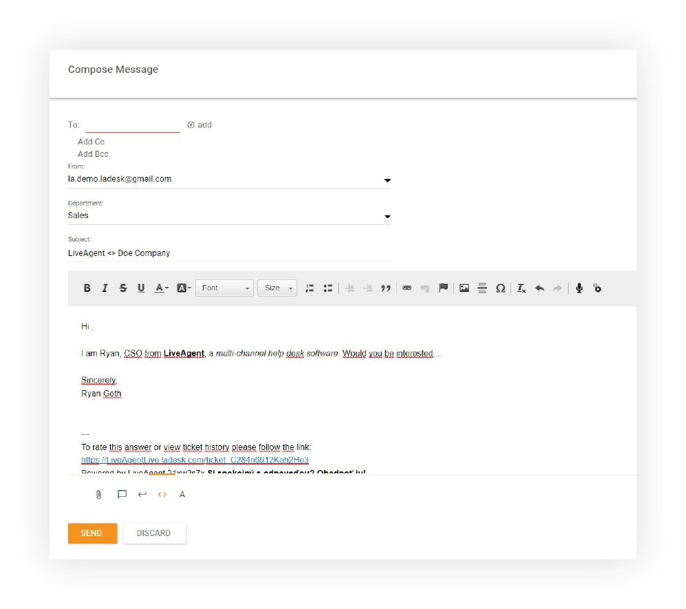 WYSIWYG editor-Crea-Ticket