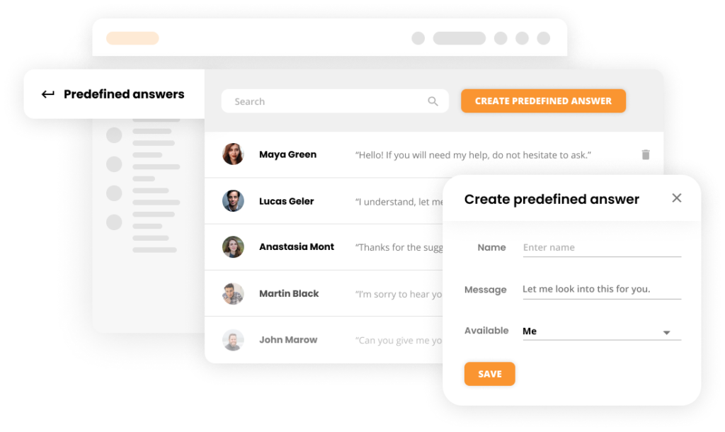 Risposte predefinite nel software di soddisfazione del Cliente - LiveAgent