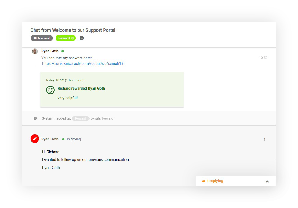 Agent ranking in LiveAgent