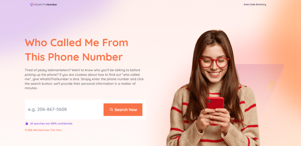 Homepage di WhatIsThisNumber