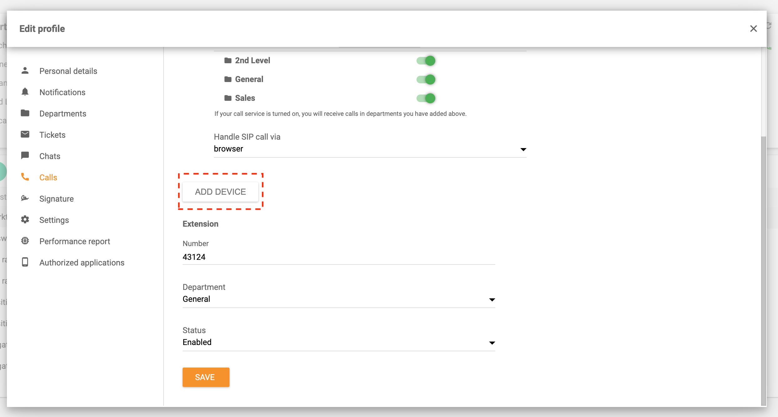 Chiamate-instradamento-aggiungi-dispositivo-LiveAgent