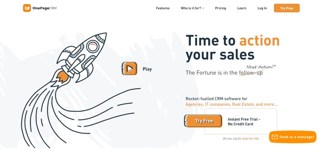 onepagecrm-homepage Homepage di OnePageCRM