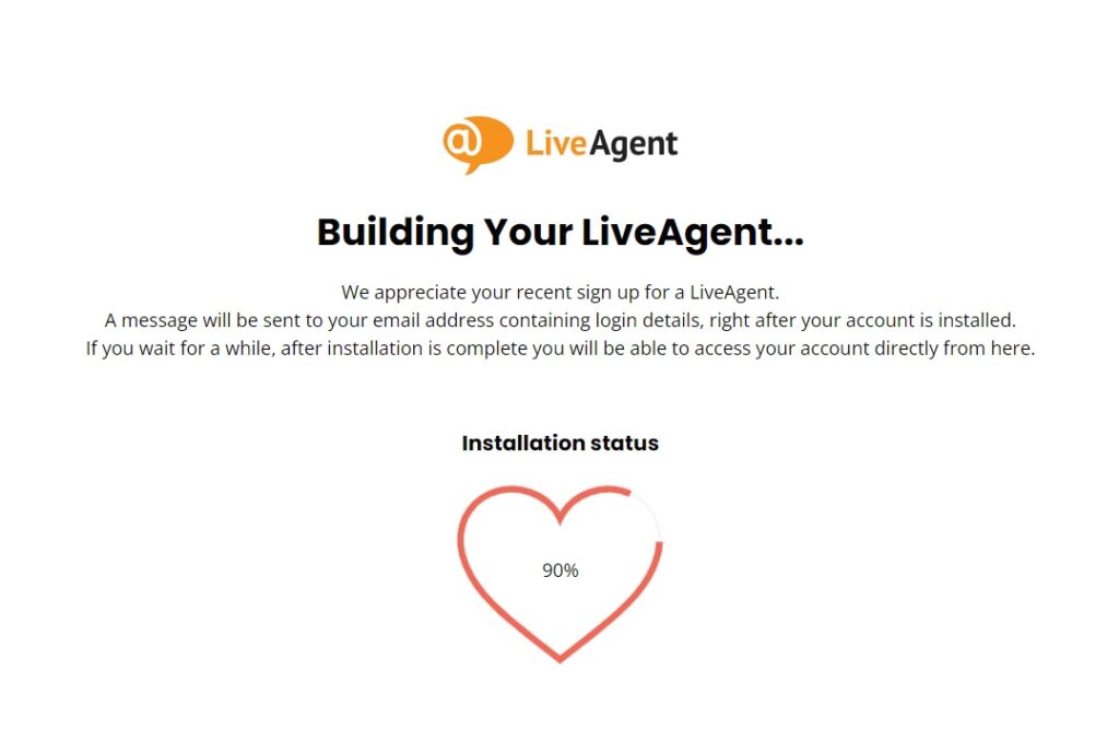 Status di installazione di LiveAgent