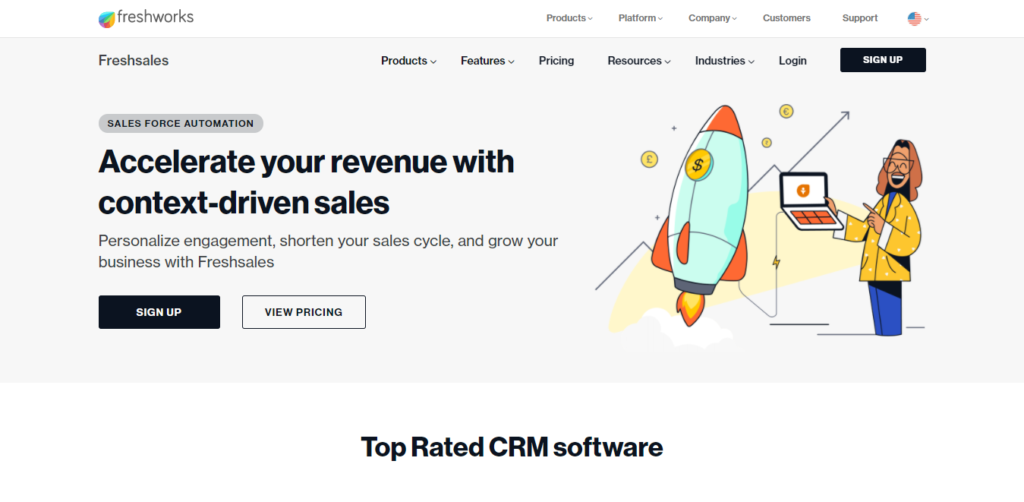 freshdesk-freshsales-homepage Software CRM di Freshworks